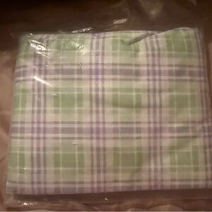 Plaid Green and Purple Crib Sheet